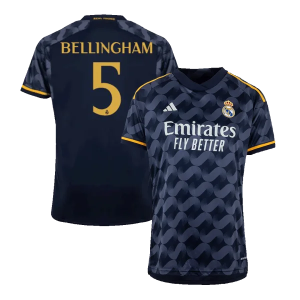 Men's BELLINGHAM #5 Real Madrid Away Soccer Jersey Shirt 2023/24
