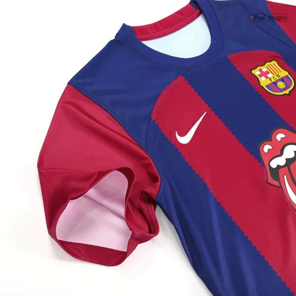 Men'S Barcelona X Rolling Stones Soccer Jersey Shirt 2023/24 - Top Soccer Jerseys: Fan &Amp; Player Versions | Goalkits.net
