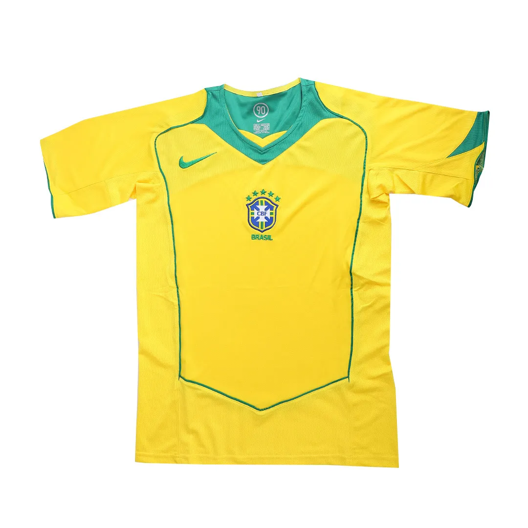 Men'S Retro 2004 Brazil Home Soccer Jersey Shirt - Top Soccer Jerseys: Fan &Amp; Player Versions | Goalkits.net