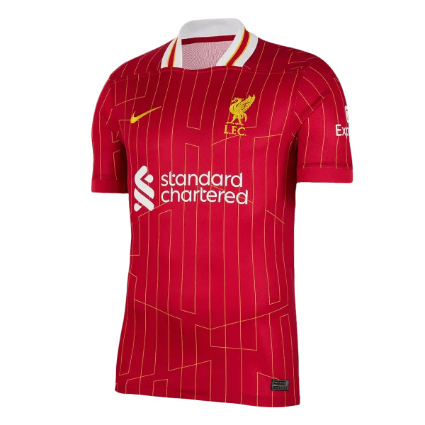 Men'S Liverpool Home Soccer Jersey Shirt 2024/25 - Top Soccer Jerseys: Fan &Amp; Player Versions | Goalkits.net