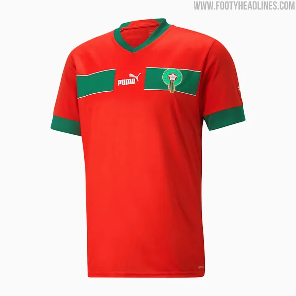Men'S Morocco  Home Soccer Jersey Shirt 2022 - Top Soccer Jerseys: Fan &Amp; Player Versions | Goalkits.net