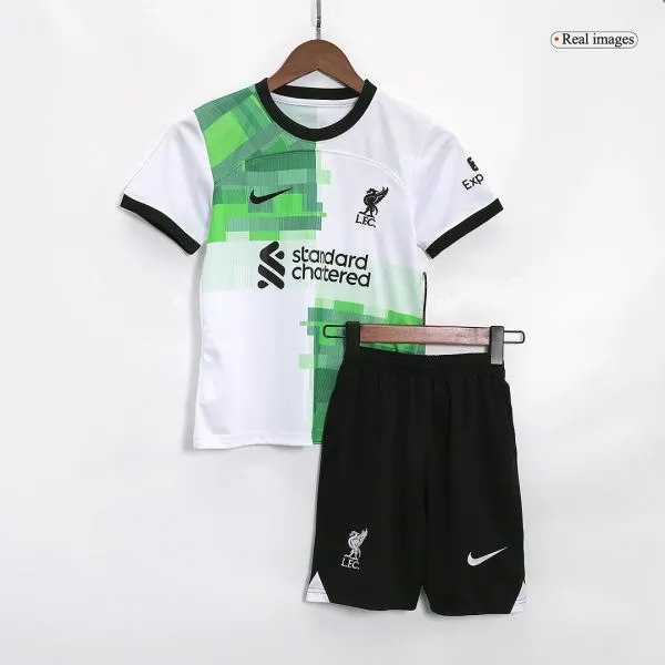 Kids Liverpool Away Soccer Jersey Kit (Jersey+Shorts) 2022/23 - Top Soccer Jerseys: Fan &Amp; Player Versions | Goalkits.net
