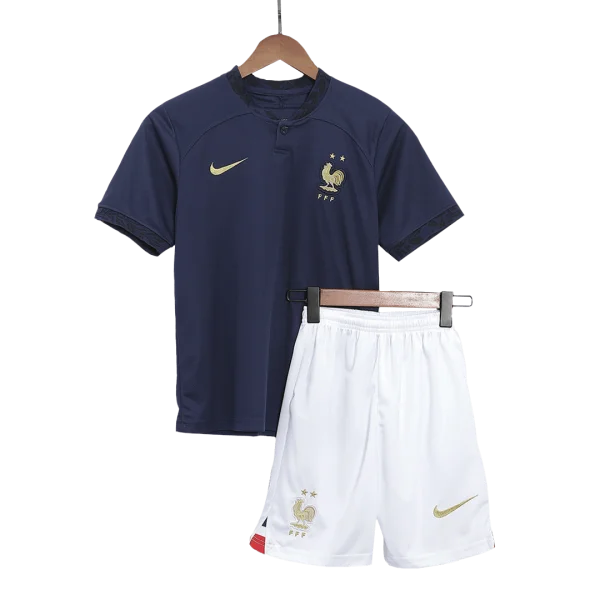 Kids France Home Soccer Jersey Kit (Jersey+Shorts) 2022 - Top Soccer Jerseys: Fan &Amp; Player Versions | Goalkits.net