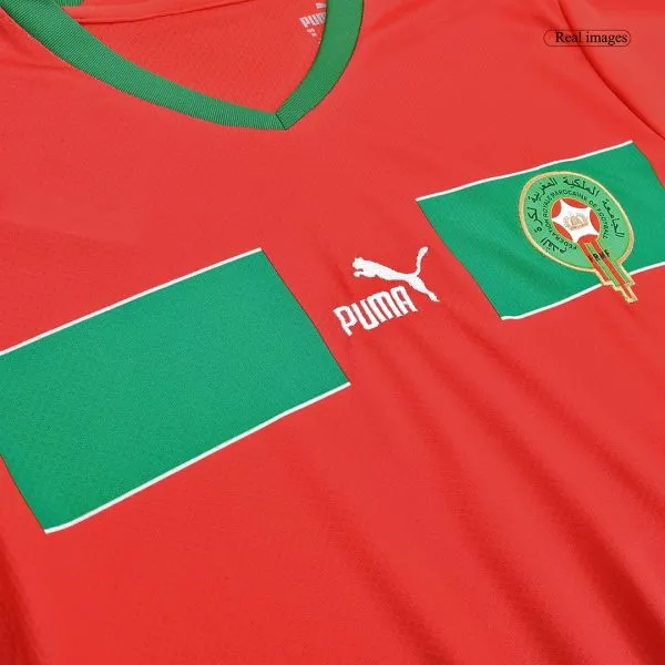 Men'S Morocco  Home Soccer Jersey Shirt 2022 - Top Soccer Jerseys: Fan &Amp; Player Versions | Goalkits.net