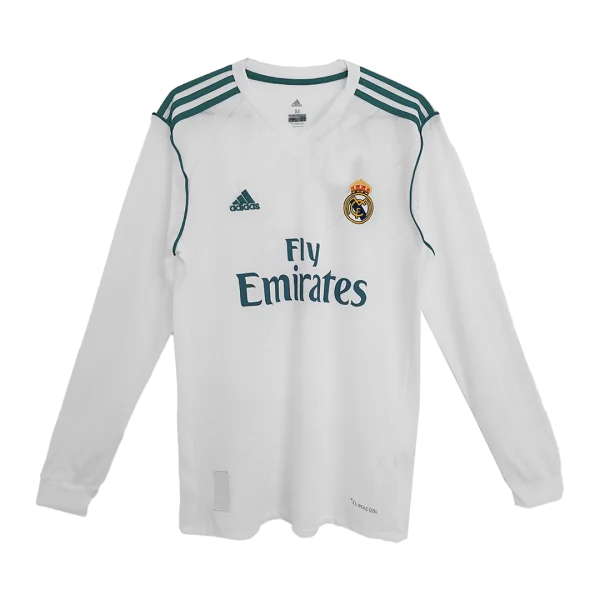 Men'S Retro 2017/18 Ronaldo #7 Real Madrid Home Long Sleeves Soccer Jersey Shirt - Top Soccer Jerseys: Fan &Amp; Player Versions | Goalkits.net