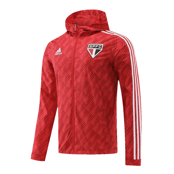 Men'S Sao Paulo Fc Windbreaker Hoodie Jacket 2022/23 - Top Soccer Jerseys: Fan &Amp; Player Versions | Goalkits.net