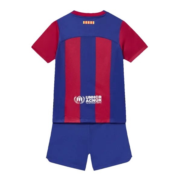 Kids Barcelona Home Soccer Jersey Whole Kit (Jersey+Shorts+Socks) 2023/24 - Top Soccer Jerseys: Fan &Amp; Player Versions | Goalkits.net