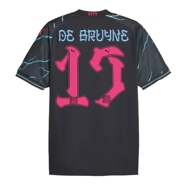 Men'S De Bruyne #17 Manchester City Japanese Tour Printing Third Away Soccer Jersey Shirt 2023/24 - Top Soccer Jerseys: Fan &Amp; Player Versions | Goalkits.net