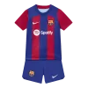 E90F1E0271451De557F370A77Be768C9 Kids Barcelona Home Soccer Jersey Whole Kit (Jersey+Shorts+Socks) 2023/24 - Top Soccer Jerseys: Fan &Amp; Player Versions | Goalkits.net