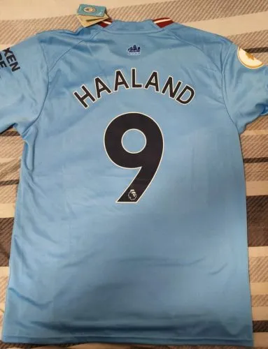 Men's  HAALAND #9 Manchester City Home Soccer Jersey Shirt 2022/23 photo review