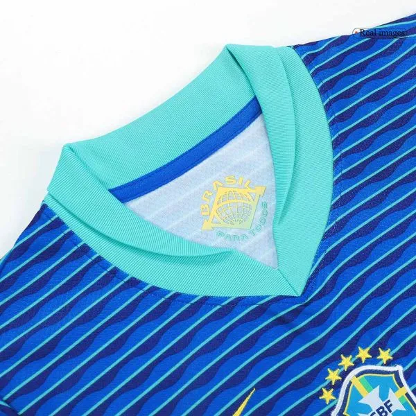 Kids Brazil Away Soccer Jersey Kit (Jersey+Shorts) Copa América 2024 - Top Soccer Jerseys: Fan &Amp; Player Versions | Goalkits.net