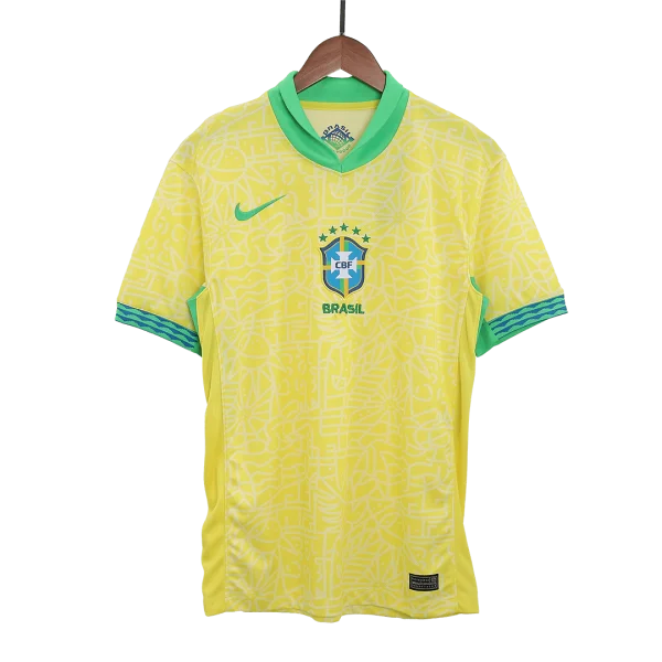 Men'S Brazil Home Soccer Jersey Whole Kit (Jersey+Shorts+Socks) Copa América 2024 - Top Soccer Jerseys: Fan &Amp; Player Versions | Goalkits.net