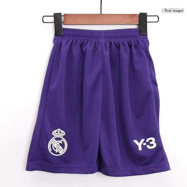 Kids Real Madrid Y-3 Fourth Away Soccer Jersey Kit (Jersey+Shorts) 2023/24 - Top Soccer Jerseys: Fan &Amp; Player Versions | Goalkits.net