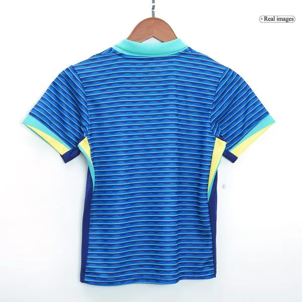 Kids Brazil Away Soccer Jersey Kit (Jersey+Shorts) Copa América 2024 - Top Soccer Jerseys: Fan &Amp; Player Versions | Goalkits.net