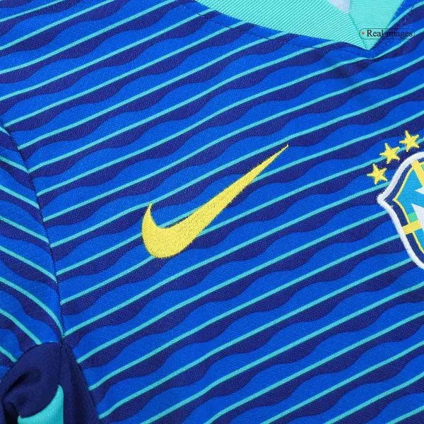 Kids Brazil Away Soccer Jersey Kit (Jersey+Shorts) Copa América 2024 - Top Soccer Jerseys: Fan &Amp; Player Versions | Goalkits.net