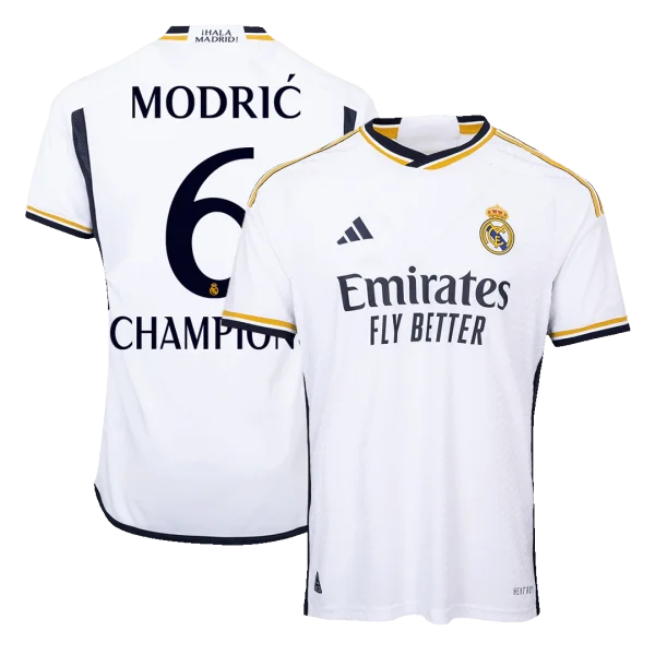 Men'S Authentic Modrić #6 Champions Real Madrid Home Soccer Jersey Shirt 2023/24 - Player Version - Top Soccer Jerseys: Fan &Amp; Player Versions | Goalkits.net