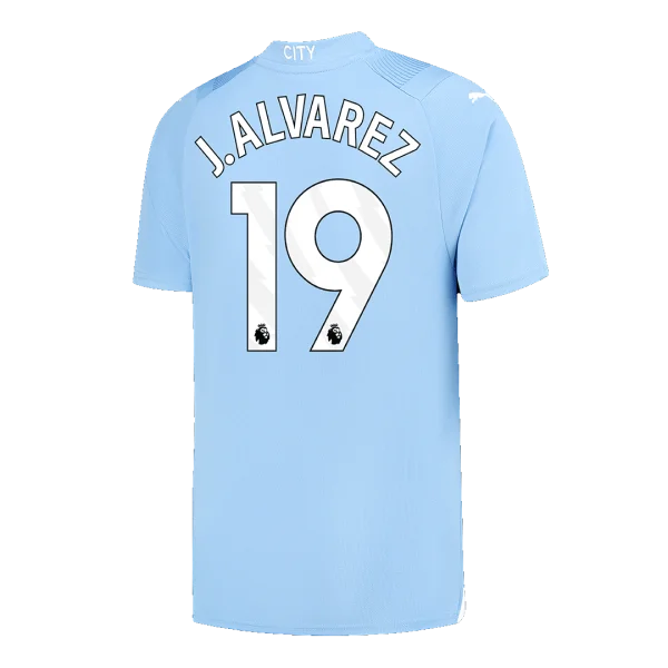 Men'S J.alvarez #19 Manchester City Home Soccer Jersey Shirt 2023/24 - Fan Version - Top Soccer Jerseys: Fan &Amp; Player Versions | Goalkits.net
