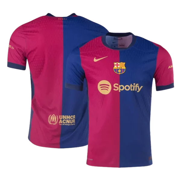 Men'S Authentic Barcelona Home Soccer Jersey Shirt 2024/25 - Player Version - Top Soccer Jerseys: Fan &Amp; Player Versions | Goalkits.net