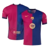 B75Dde80827F218Cfd425Afdbe48E648 Men'S Authentic Barcelona Home Spotify Logo Without Text Soccer Jersey Shirt 2024/25 - Player Version - Top Soccer Jerseys: Fan &Amp; Player Versions | Goalkits.net