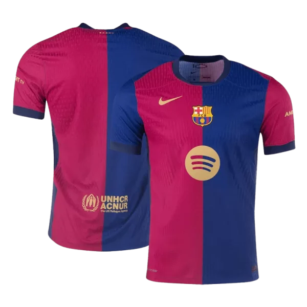 Men'S Authentic Barcelona Home Spotify Logo Without Text Soccer Jersey Shirt 2024/25 - Player Version - Top Soccer Jerseys: Fan &Amp; Player Versions | Goalkits.net