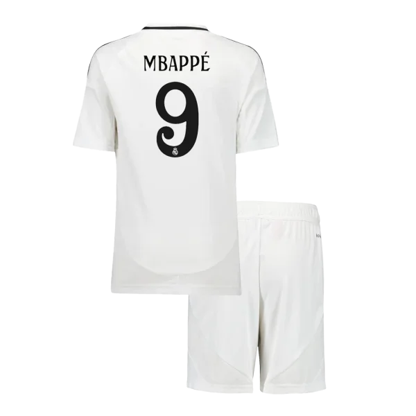 Kids Mbappé #9 Real Madrid Home Soccer Jersey Kit (Jersey+Shorts) 2024/25 - Top Soccer Jerseys: Fan &Amp; Player Versions | Goalkits.net