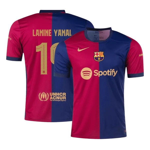 Ucl Men'S Lamine Yamal #19 Barcelona Home Soccer Jersey Shirt 2024/25 - Fan Version - Top Soccer Jerseys: Fan &Amp; Player Versions | Goalkits.net