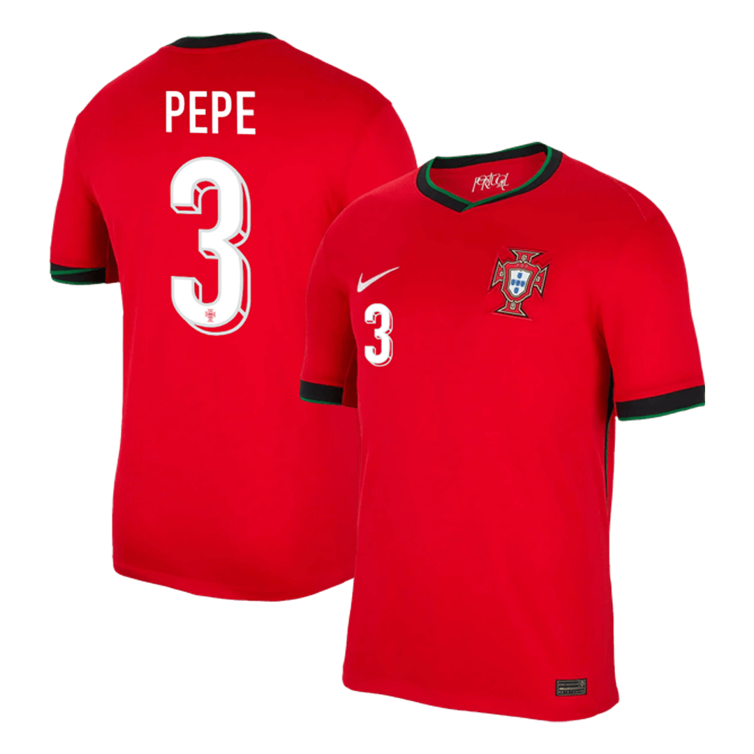 Men Portugal Soccer Jersey PEPE #3 Home 2024 Fan Version| Goalkits.net