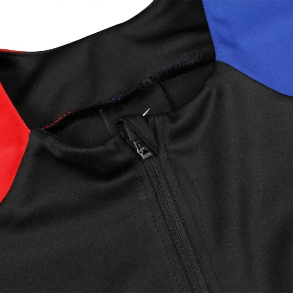 Men'S Barcelona Zipper Tracksuit Sweat Shirt Kit (Top+Trousers) 2024/25 -Black - Top Soccer Jerseys: Fan &Amp; Player Versions | Goalkits.net