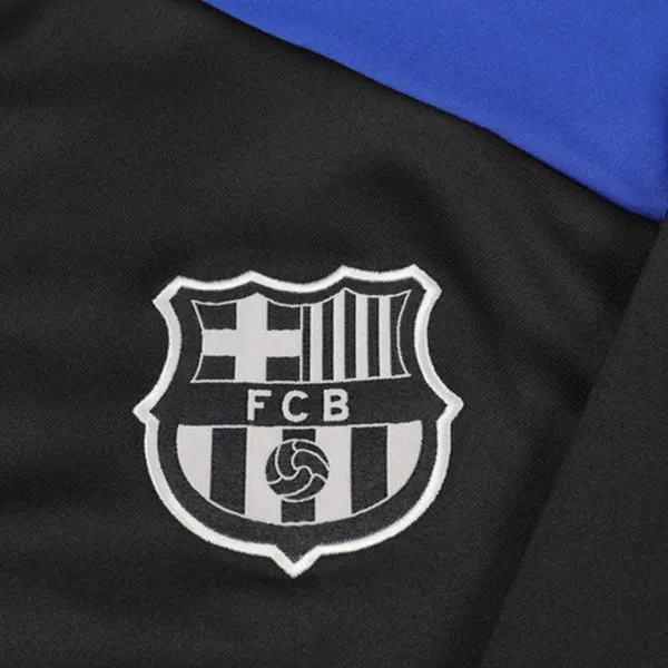 Men'S Barcelona Zipper Tracksuit Sweat Shirt Kit (Top+Trousers) 2024/25 -Black - Top Soccer Jerseys: Fan &Amp; Player Versions | Goalkits.net