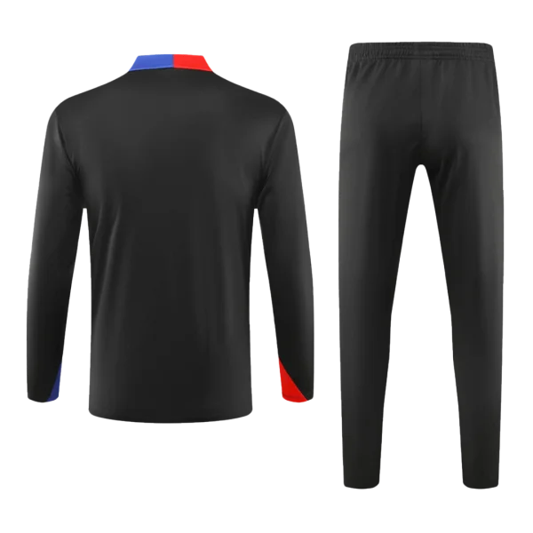 Men'S Barcelona Zipper Tracksuit Sweat Shirt Kit (Top+Trousers) 2024/25 -Black - Top Soccer Jerseys: Fan &Amp; Player Versions | Goalkits.net