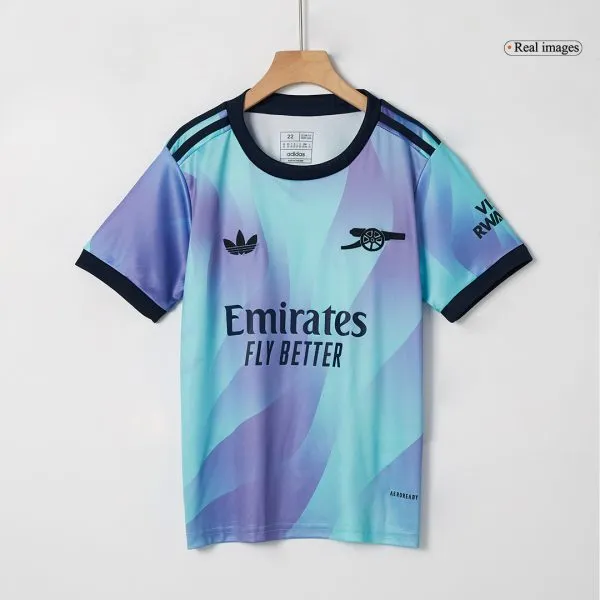 Kids Arsenal Third Away Soccer Jersey Whole Kit (Jersey+Shorts+Socks) 2024/25 - Top Soccer Jerseys: Fan &Amp; Player Versions | Goalkits.net