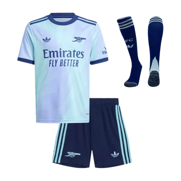 Kids Arsenal Third Away Soccer Jersey Whole Kit (Jersey+Shorts+Socks) 2024/25