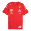 Men'S Ferrari F1 Racing Team Charles Leclerc #16 T-Shirt 2024 Red