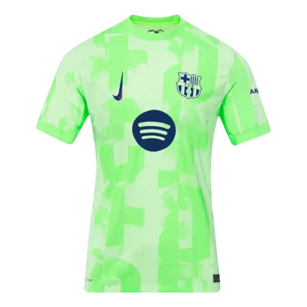 Men's Authentic Barcelona Third Away Soccer Jersey Shirt 2024/25 Spotify Logo Without Text- Player Version