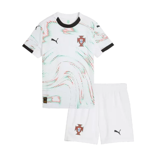 Kids Portugal Away Soccer Jersey Kit (Jersey+Shorts) 2025