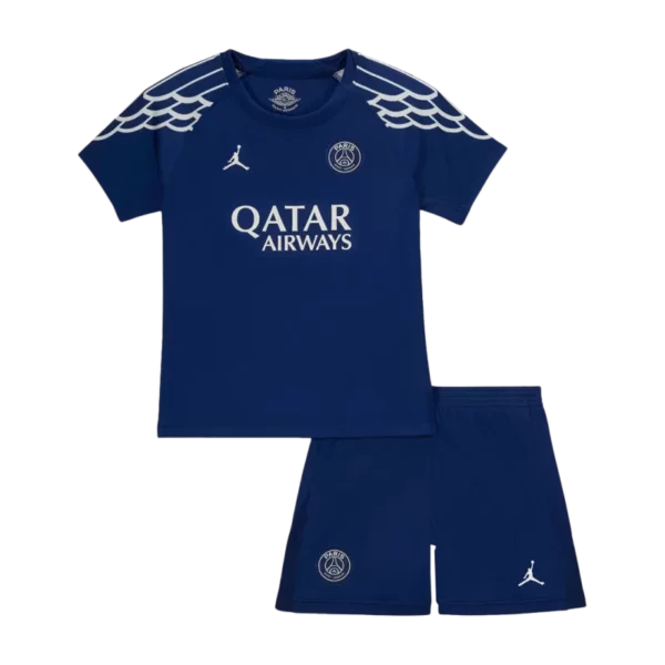 Kids PSG Fourth Away Soccer Jersey Kit (Jersey+Shorts) 2024/25